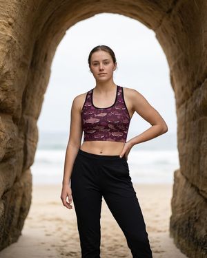 Amaranth Zephyr longline sports bras