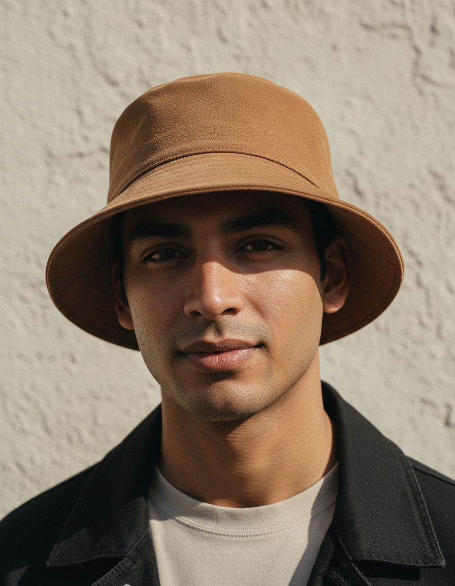 Bucket hat in Suede