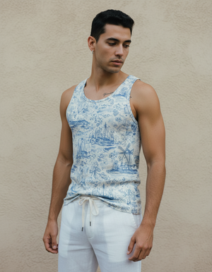 Men's Transformative Teal Cerulean tank tops