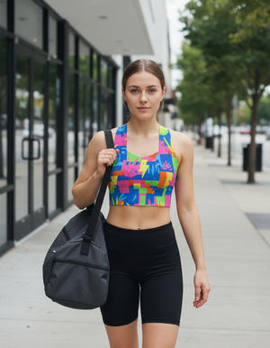 Risograph Collection longline sports bras