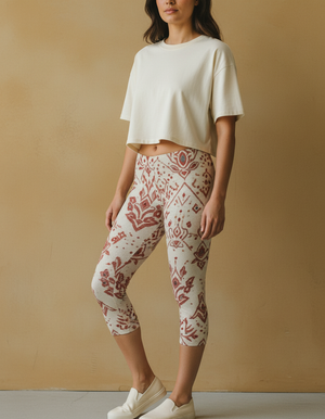 Lava Falls Rangoon Leggings Capri Leggings — Dripper