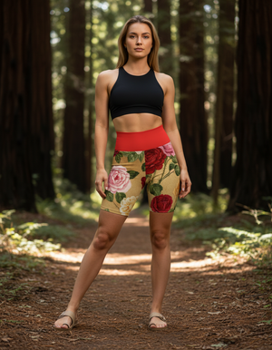 Blossom Yoga Shorts Yoga Shorts — Dripper