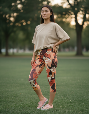 Coral Café leggings