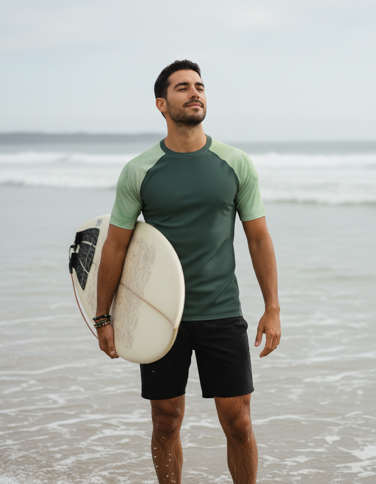Men's Watercolor Rash Guard