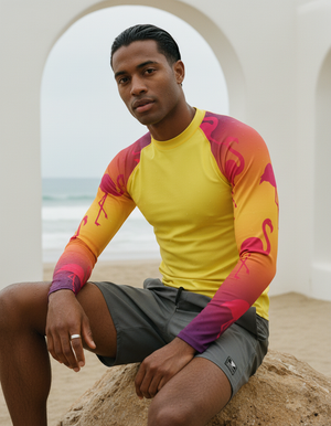 Coral Rash Guard Men's Rashguard — Dripper
