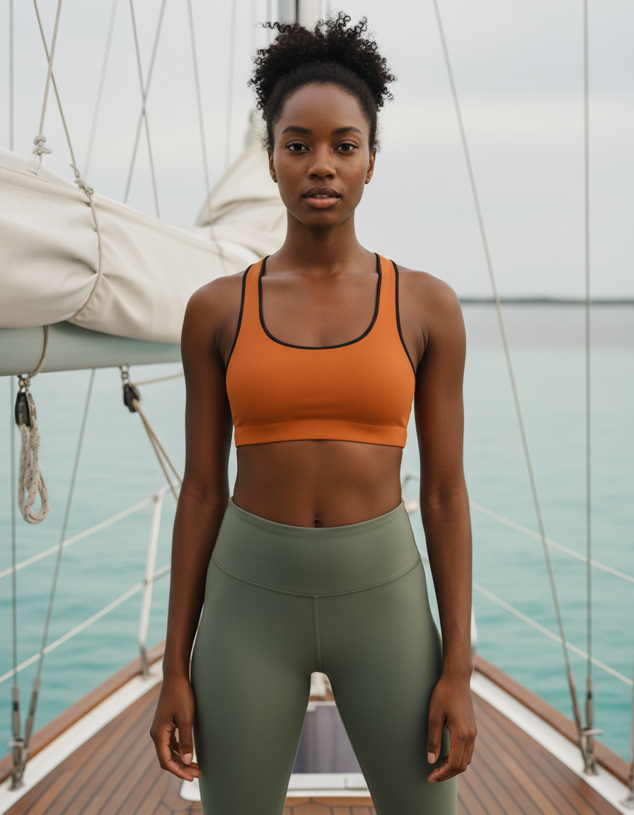 Classic Sports Bra in Burnt Orange