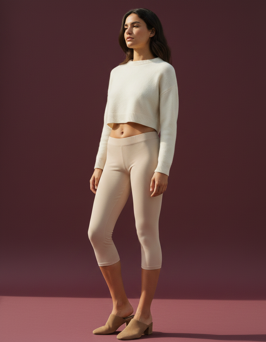 Capri Leggings in Sand