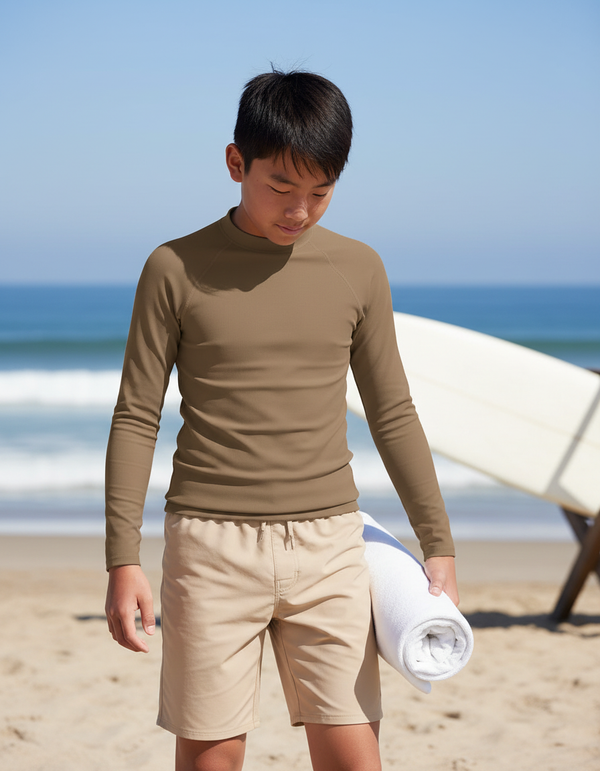 Boys Leather Rash Guard