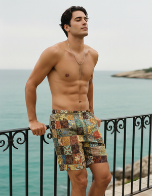 Turquoise Celeste Men's Swim Trunks bikini — Dripper