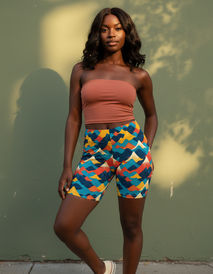 Women's Japanese Ukiyo-e Short Shorts