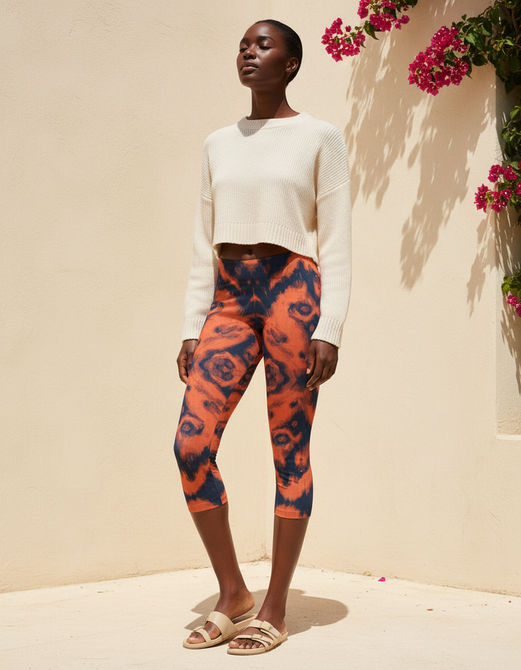 Women's Ikat Capri Leggings