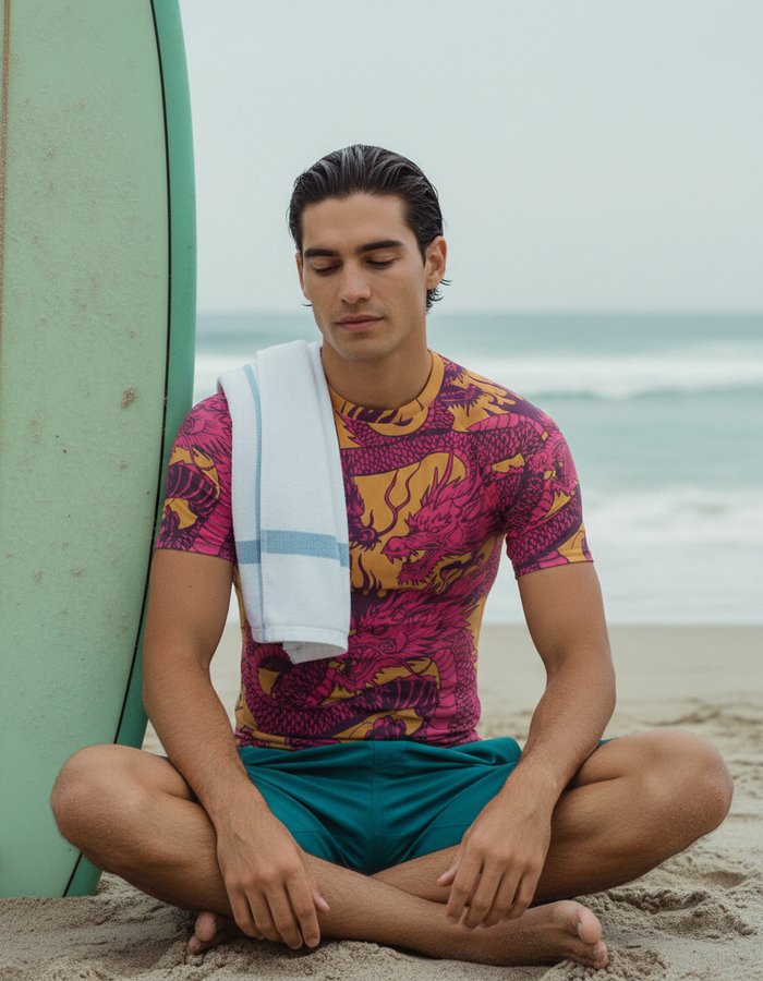Rashguard — Men's Electric Fuchsia Ember