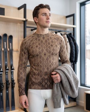 Dune Lozenge Base Layer Top men's base layer tops