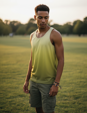 Men's Runway Chartreuse Celestia tank tops