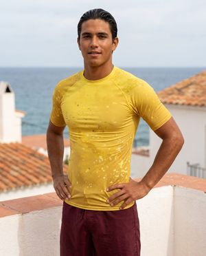 Men's Lemon Yellow Riptide men's rashguards