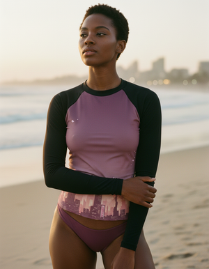 Women's Dusty Rose Kairo women's short-sleeve rashguards