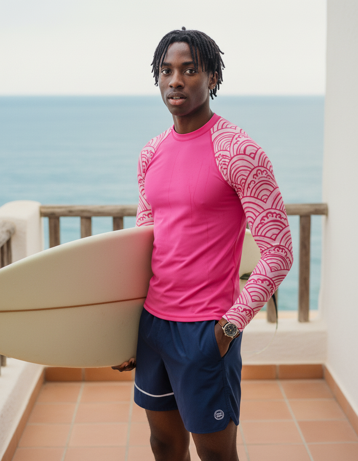 Rashguard — Men's Hot Pink Aoi