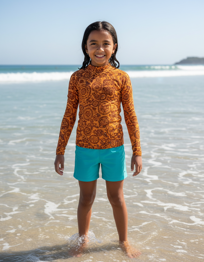 Rashguard — Kids Citrus Orange
