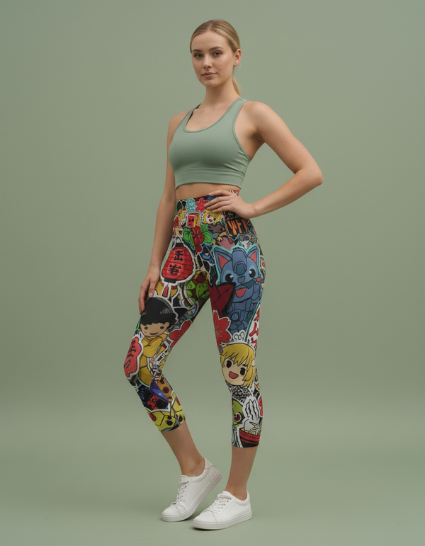 Neo-Tokyo swim & gym high waisted leggings