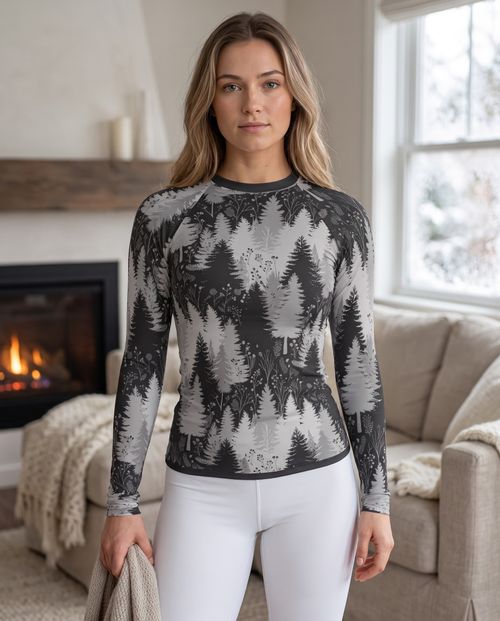 Graphite Nightpine Base Layer Top