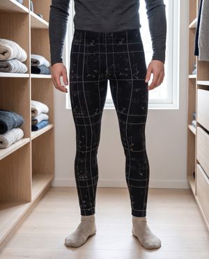 Graphite Quadrille men's base layer bottoms