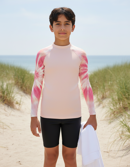 Millennial Pink Nebula Youth Rash Guard Youth Rash Guard — Dripper