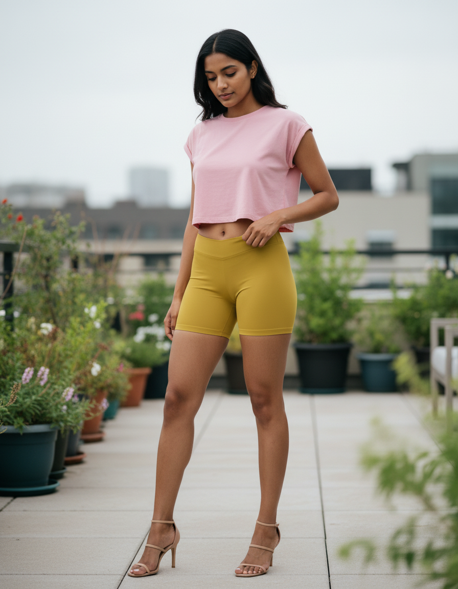 Short Shorts in Gold