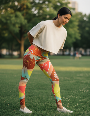 Burnt Sienna Surge full-length leggings