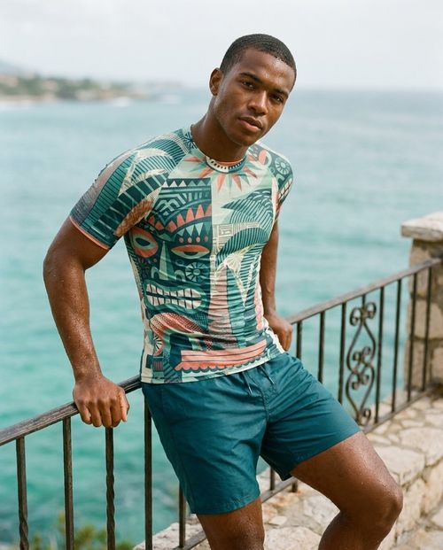 Jelly Mint Makai Rash Guard Men's Rashguard — Lolekai