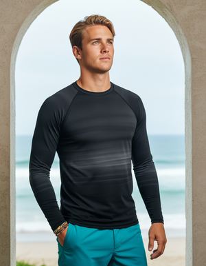 Black Solstice Rash Guard Men's Rashguard — Lolekai