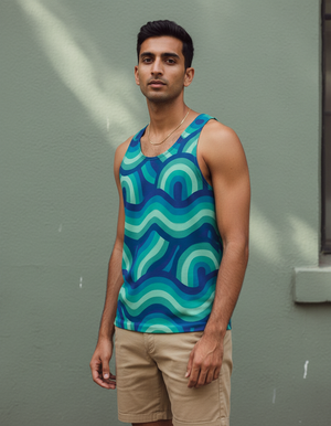 Men's Turquoise Chroma tank tops