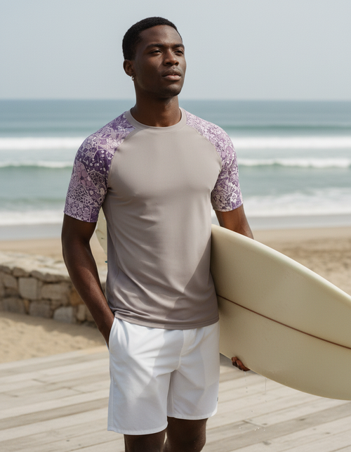 Burnished Lilac Riad Rash Guard Men's Rashguard — Dripper