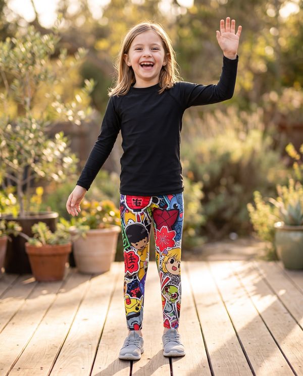 Neo-Tokyo girls leggings
