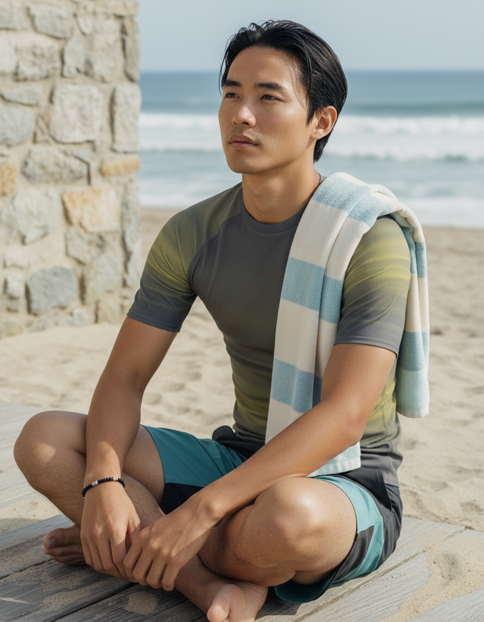 Rashguard — Men's Gunmetal / Acid Yellow Solstice