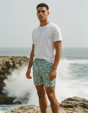 Runway Emerald Banyu men's swim trunks