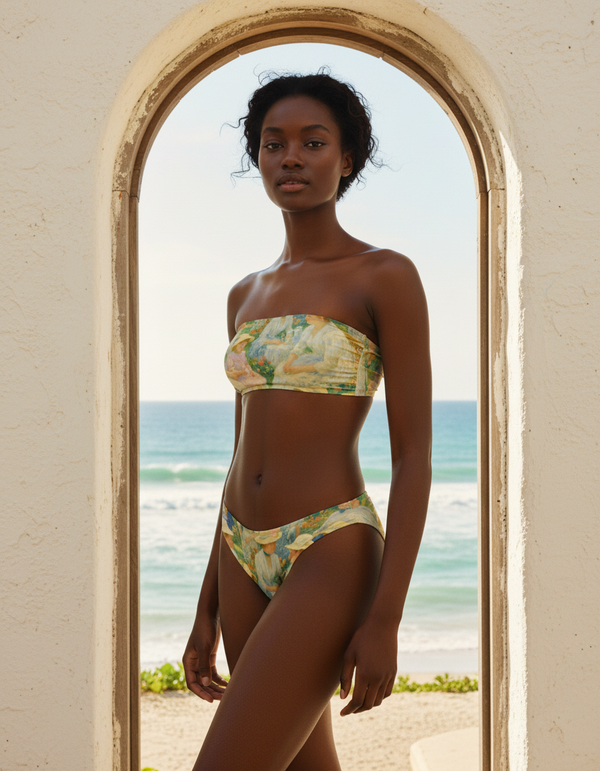 Cassatt Garden Party Collection bandeau bikinis