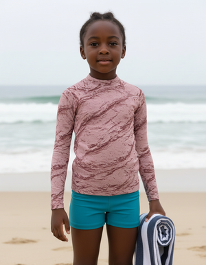 Tea Rose Eclipse Rash Guard Kids Rash Guard — Dripper