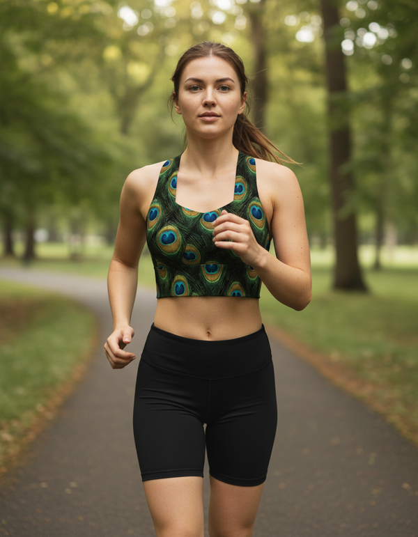 Peacock Collection longline sports bras