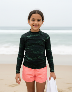 Runway Emerald Eclipse Rash Guard Kids Rash Guard — Dripper