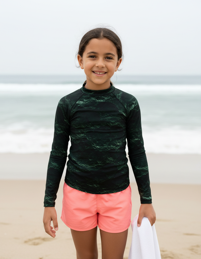 Rashguard — Kids Runway Emerald Eclipse