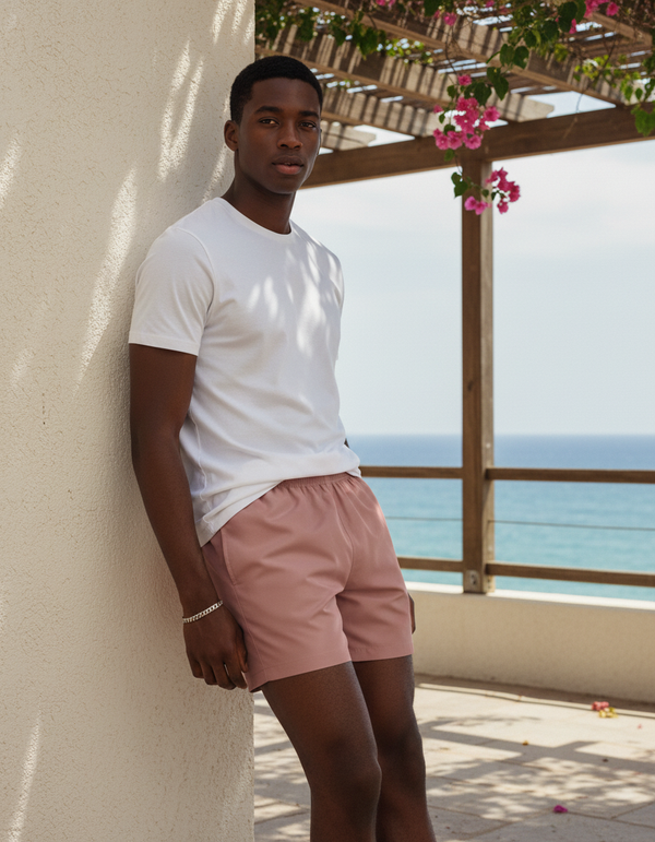 Men's Swim Trunks in Rose Gold