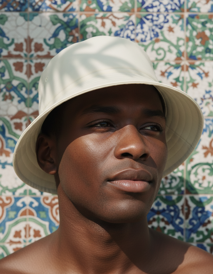 Bucket hat in Ivory