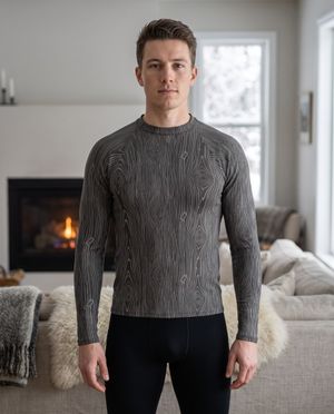 Graphite Grain Base Layer Top men's base layer tops