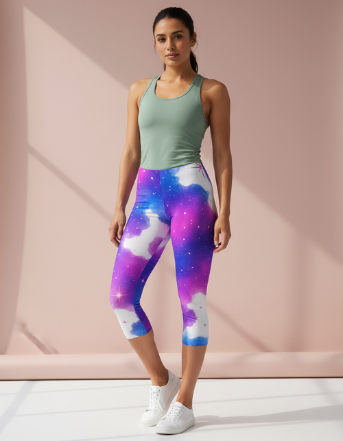 Nebula Leggings Capri Leggings — Dripper