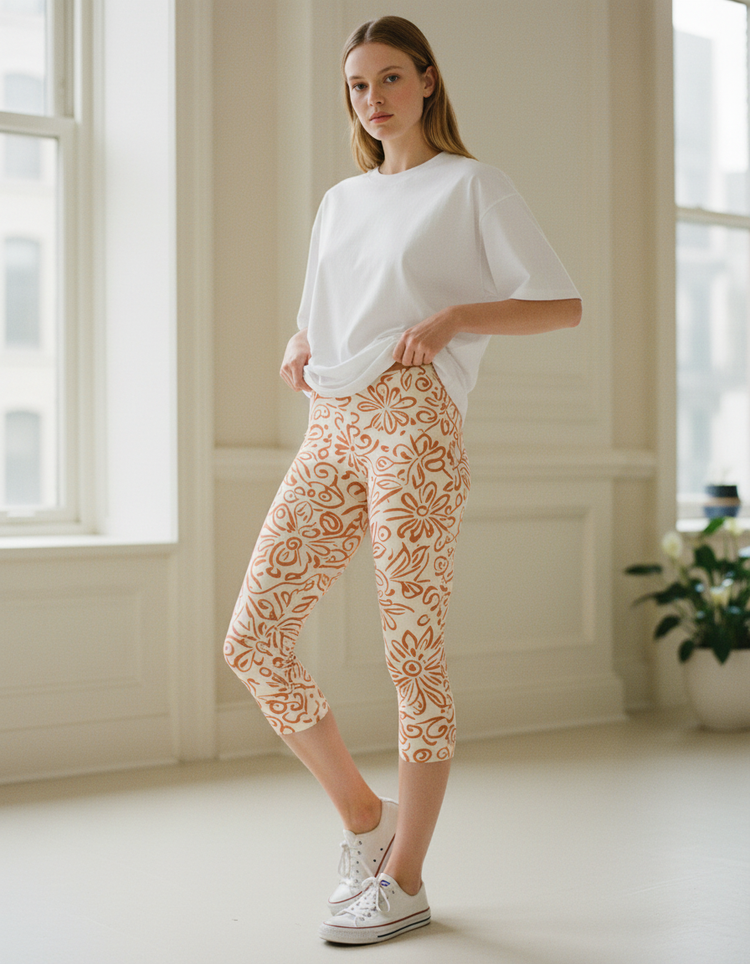Women's Batik Collection Capri Leggings