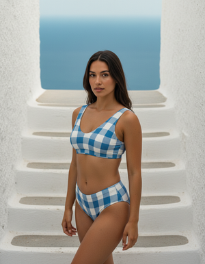 Blue Aura Clover High-Waisted Bikini High-Waisted Bikini — Dripper