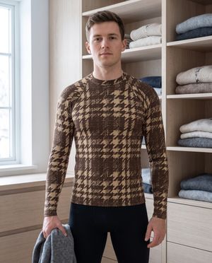 Dune Houndstooth Base Layer Top men's base layer tops