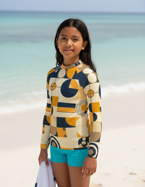 Lemon Yellow Form Rash Guard Youth Rash Guard — Dripper