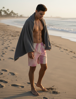 Millennial Pink Chroma Men's Swim Trunks bikini — Dripper