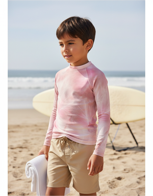 Tea Rose Frost Rash Guard Kids Rash Guard — Dripper